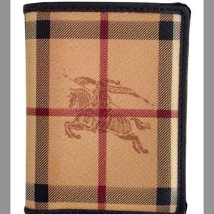 VINTAGE MEN’S BURBERRY LEATHER CREDIT CARD CASE
